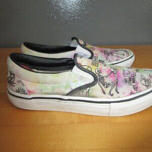 Vans Off the Wall Multicolor Slip On Tennis Shoes Mens sz 7.5